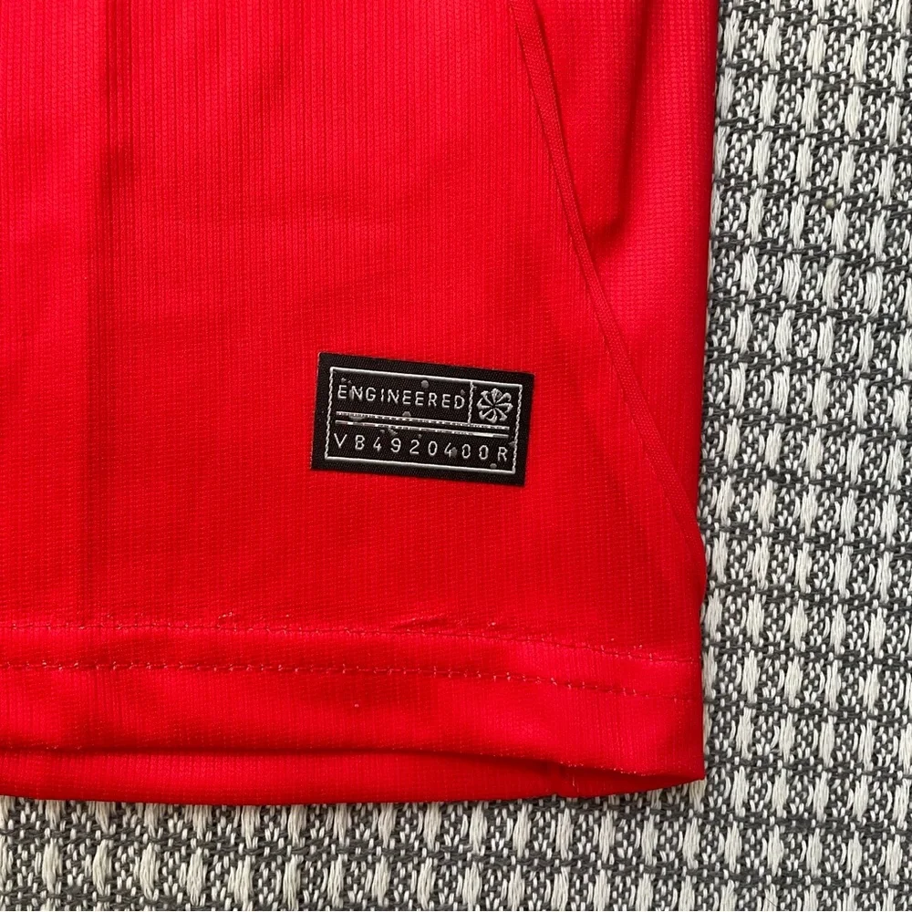 Nike Norway Red Soccer Jersey with Navy Cross